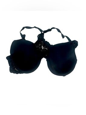 black front clasp lace bra 34c